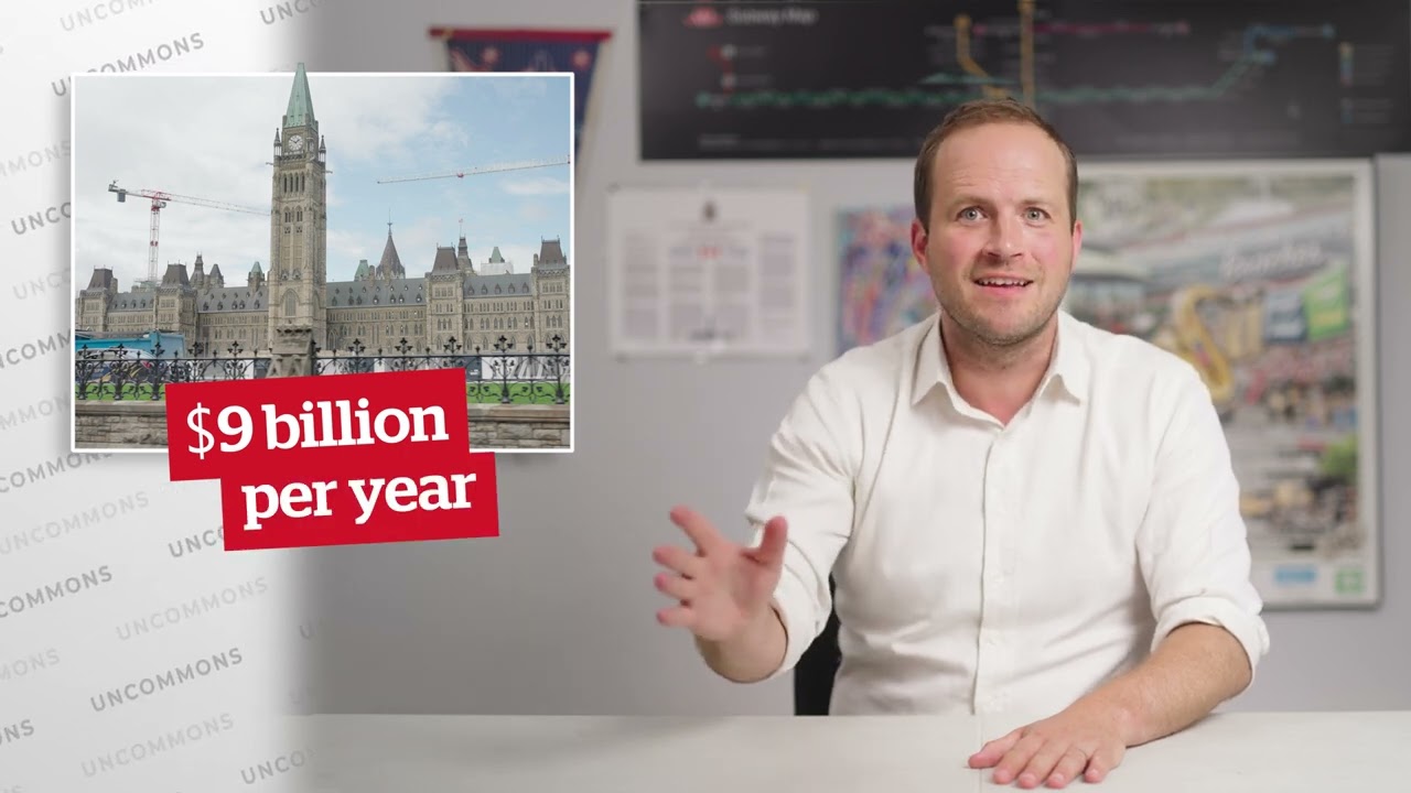 Nate Erskine-Smith with a superimposed picture of the Canadian Parliament Building